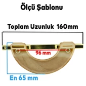 Carmen Çekmece Mutfak Kapak Dolap Kulpu Kulbu (96 MM-9.6 CM) Gold Açık Ceviz Sert Plastik Kulp thumbnail 2