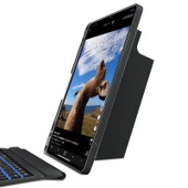 iPad Air 10.9 2022 5.Nesil Fuchsia Touch Pad Klavyeli Standlı Kılıf - 10