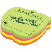 Faber-Castell Şekilli Yapışkanlı Not Kağıdı Elma Şekilli 70x70 4 Renk 583039 - 1