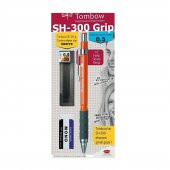 Tombow SH-300 Grip Mekanik Kurşun Kalem Okul Seti 0.5 Turuncu - 1
