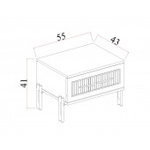 Tocco-Platin Tek Çekmeceli Komodin - 4