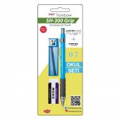 Tombow SH-300 Grip Mekanik Kurşun Kalem Okul Seti 0.7 Mavi - 1