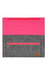 Yaratıcı Tasarım Keçe Ultrabook Kılıfı Antrasit-Pembe Apple Samsung Asus  Lenovo Tüm Markalara uyumlu thumbnail 1