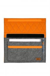 Yaratıcı Tasarım Keçe Tablet Kılıfı Antrasit-Turuncu Apple  Samsung  Asus Lenovo Tüm Markalara uyumlu thumbnail 1