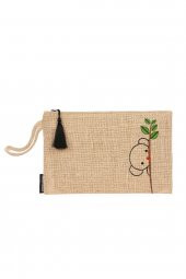 Yaratıcı Tasarım Hasır  Kadın Portföy & Clutch Çanta Panda - 1