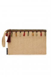 YARATICI TASARIM Hasır Kadın Portföy & Clutch Çanta Kahve thumbnail 2