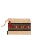 Hasır Kadın Portföy & Clutch Çanta Kırmızı thumbnail 3