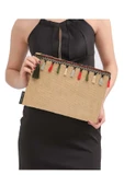 Hasır Kadın Portföy  Clutch Çanta Yeşil thumbnail 1