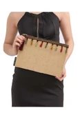 Hasır Kadın Portföy  Clutch Çanta Kahve thumbnail 1