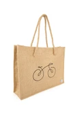 Organik Hasır Kumaştan Günlük Ve Plaj Çantası Bisiklet thumbnail 1