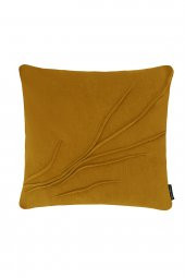 YARATICI TASARIM Yastık Kırlent Kılıfı Kendinden Desenli Yarık Hardal thumbnail 1