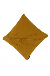 YARATICI TASARIM Yastık Kırlent Kılıfı Kendinden Desenli Yarık Hardal thumbnail 2