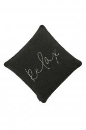 YARATICI TASARIM Yastık Kırlent Kılıfı Relax Nakışlı Antrasit thumbnail 2