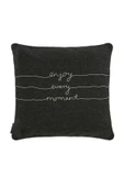 Yastık Kırlent Kılıfı Sev 3e Nakışlı Antrasit thumbnail 1