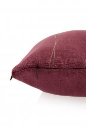 YARATICI TASARIM Yastık Kırlent Kılıfı Yaprak Nakışlı Lila thumbnail 1