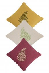 YARATICI TASARIM Yastık Kırlent Kılıfı Yaprak Nakışlı Lila thumbnail 2