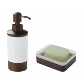 ZBOSP-C48 SIVI SABUNLUK SABUNLUK AHSAP KAHVERENGİ 2 Lİ BANYO SETİ thumbnail 1