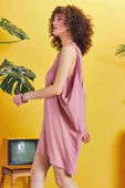 Bohem Stil Kısa Salaş Tunik Elbise - 4