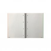 Özgün Spring A4 PP Kapak Sipiralli Defter 140 Yp. 3 Kareli + 1 Çizgili Renk Ayraçlı - 5