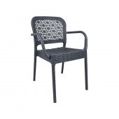 Mandella Ares Rattan Koltuk (2 Adet) Antrasit - 1