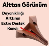 Petek 6'lı Set Mobilya Tv Ünitesi Çekyat Koltuk Kanepe Destek Ayağı 15 Cm Kahverengi Baza Ayakları - 3