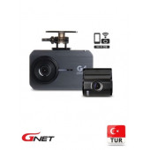 GNET  G6 FullHD 2 Kameralı Wi-Fi Türkçe Ekranlı Park Modlu Araç Kamerası - 3