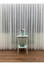 Spor Desen Dantel Tül Perde,  100x200, Seyrek Pile, 1/2 - 3