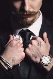 Şekilller Geçici Dövme,Geçici Tattoo ,Vücut Dövme,Kol Bilek Dövme,Boyun Dövme,Sırt Dövme - 1