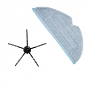 Roborock S7/S7/S7 Maxv/S7 Maxv/S7 Maxv Ultra Modelleri Uyumlu Mop Paspas ve Siyah Yan Fırça Seti-PRFS71M1YS - 1