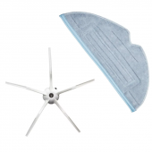 Roborock S7/S7/S7 Maxv/S7 Maxv/S7 Maxv Ultra Modelleri Uyumlu Mop Paspas ve Beyaz Yan Fırça Seti-PRFS71M1YB - 1