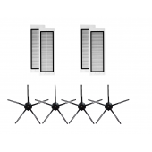 Roborock S5 Max/S5/S4 Max/S6 MaxV/S6/S6 Pure Modelleri Uyumlu Filtre-Yan Fırça Seti-PRFS54F4YS - 1