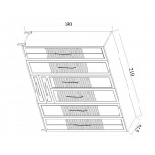 Tocco-Platin 6 Kapaklı Country Gardırop - 5