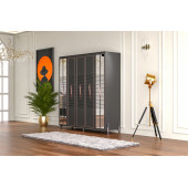 Tocco-Platin 5 Kapaklı Country Gardırop - 1