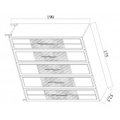 Tocco-Platin 5 Kapaklı Country Gardırop - 4