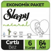Sleepy Natural Bebek Bezi Ekonomik Paket 6 Beden 32x2 64 Adet - 2