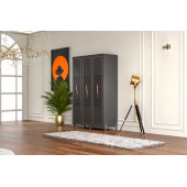 Tocco Platin 3 Kapaklı Country Gardırop - 2