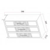 Tocco Platin 3 Kapaklı Country Gardırop - 5