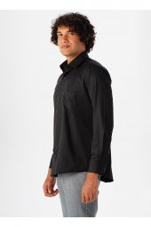 SÜVARİ Klasik Yaka Armürlü Siyah Erkek Gömlek Gm2024700381 thumbnail 2