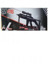 Lazerli Mermi Atan M 416 Sniper Tüfek 82cm Dipçikli Silah Şarjörlü - 1