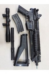 Oyuncak Silah Lazerli Dürbünlü Mermi Boncuk Atan Tüfek 82cm Silah - 4