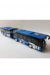 Otobüs Oyuncak Çekbırak Körüklü Otobüsü Kırılmaz Metrobüs Lacivert 22cm - 1