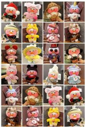 Lalafanfan Duck Peluş Gözlük Ve Çanta Oyuncak Joon Vhosel Sen 30cm Yumuşak Kawaii Ördek Bebek - 2