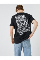 KOTON Leopar Baskılı Tişört thumbnail 1