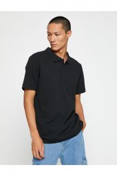 KOTON Basic Tişört Polo Yaka Düğmeli - 1