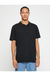 KOTON Basic Tişört Polo Yaka Düğmeli - 3