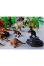 Teruzor Dinozor Ağaç Trex Hayvan Seti 21 Parça Et Dinazor Oyuncak - 2