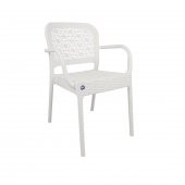 Mandella Ares Rattan Koltuk (4 Adet) Beyaz - 1