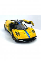 2016 Pagani Huayra Bc (şeritli) - Çek Bırak 5inch. Lisanslı Model Araba, Oyuncak Araba 1:38 - 4