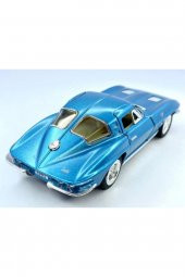 1963 Corvette Sting Ray - Çek Bırak 5inch. Lisanslı Model Araba, Oyuncak Araba 1:36 - 3
