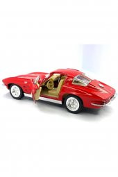 1963 Corvette Sting Ray - Çek Bırak 5inch. Lisanslı Model Araba, Oyuncak Araba 1:36 - 2
